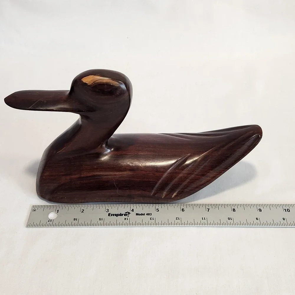 Carved Ironwood Duck Figurine 9